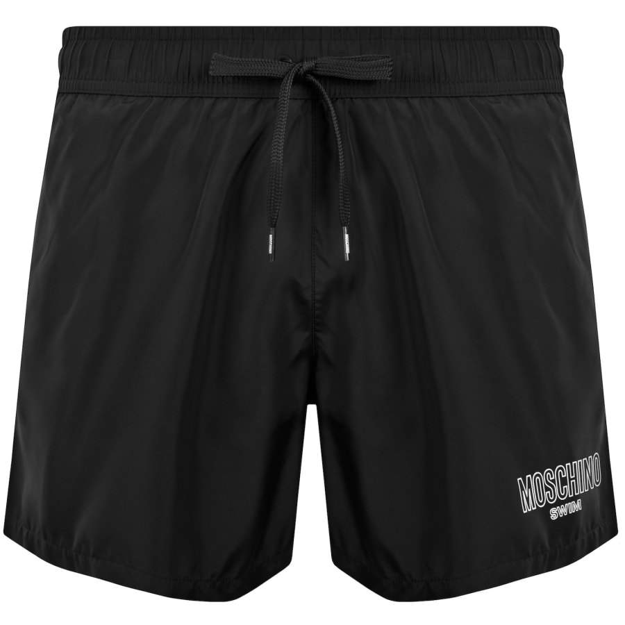 Moschino Logo Swim Shorts Black | Mainline Menswear us